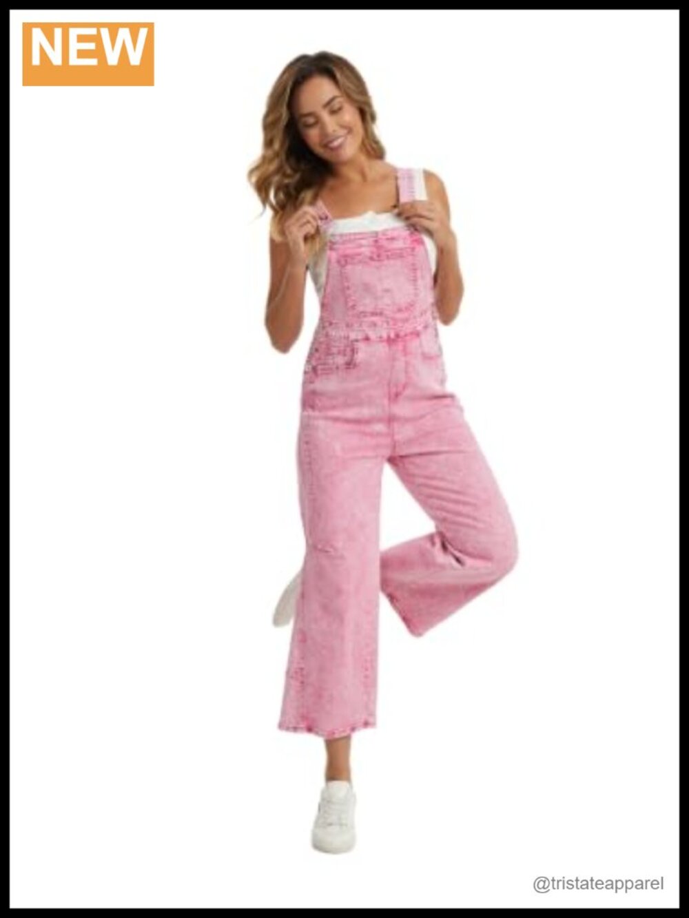 Womens Loose Fit Baggy Denim Overalls Wide Leg with Pockets